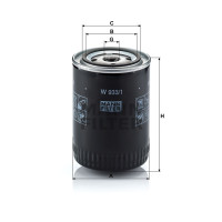 Фильтр масляный MANN-FILTER W 933/1